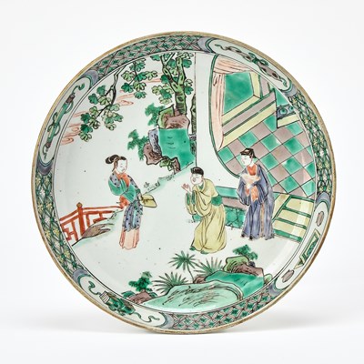 Lot 228 - A Chinese Famille Verte Porcelain Dish