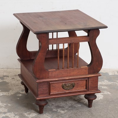 Lot 98 - Mahogany Lyre Base Side Table