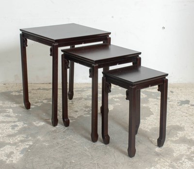 Lot 344 - Set of Three Asian Style Nesting Tables