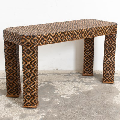 Lot 96 - Woven Rattan Console Table