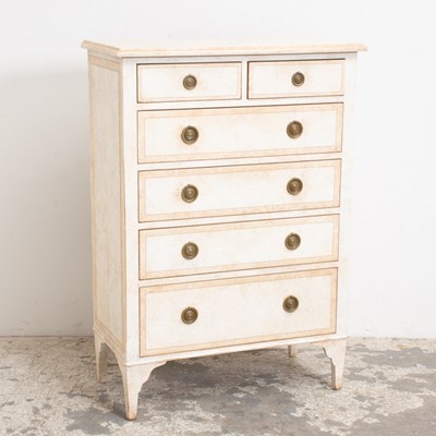 Lot 69 - Merimann Weeks Painted Wood Chest of Drawers