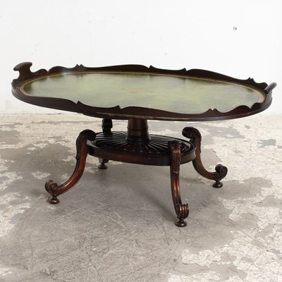 Lot 93 - Victorian Style Mahogany Tray Top Style Coffee Table