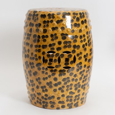 Lot 92 - Leopard Painted Chinese Garden Seat