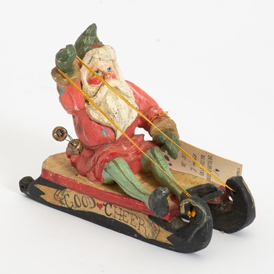 Lot 14 - Carved Painted Wood Figural Tree Ornament