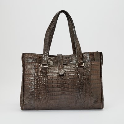 Lot 1236 - Nancy Gonzalez Brown Crocodile Bag