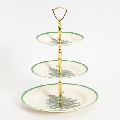Lot 18 - Spode Ceramic Three-Tier Tray Stand