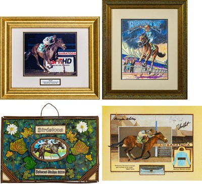 Lot 70 - Group of Photos and Prints Honoring the Racehorse Birdstone