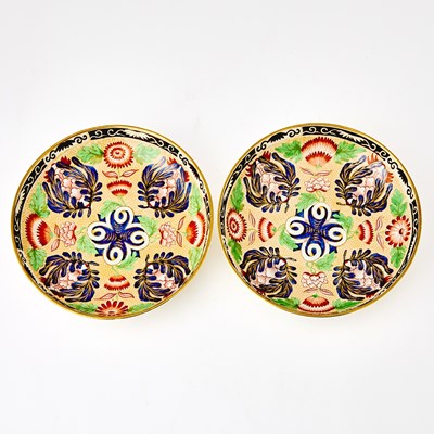 Lot 115 - Pair of Wedgwood Pearlware Imari Pattern Pearlware Dishes