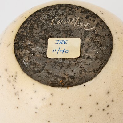 Lot 95 - Candone Wharton Raku Pottery Covered Bowl