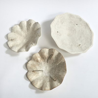 Lot 242 - Three Frances Elkins "Plafonnier" Plaster Chandeliers