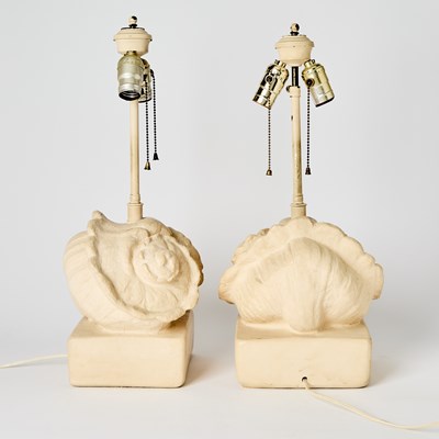 Lot 243 - Pair of Frances Elkins Plaster Shell Lamps