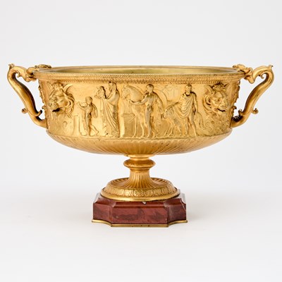 Lot 232 - Empire Style Gilt Bronze and Marble Centerpiece