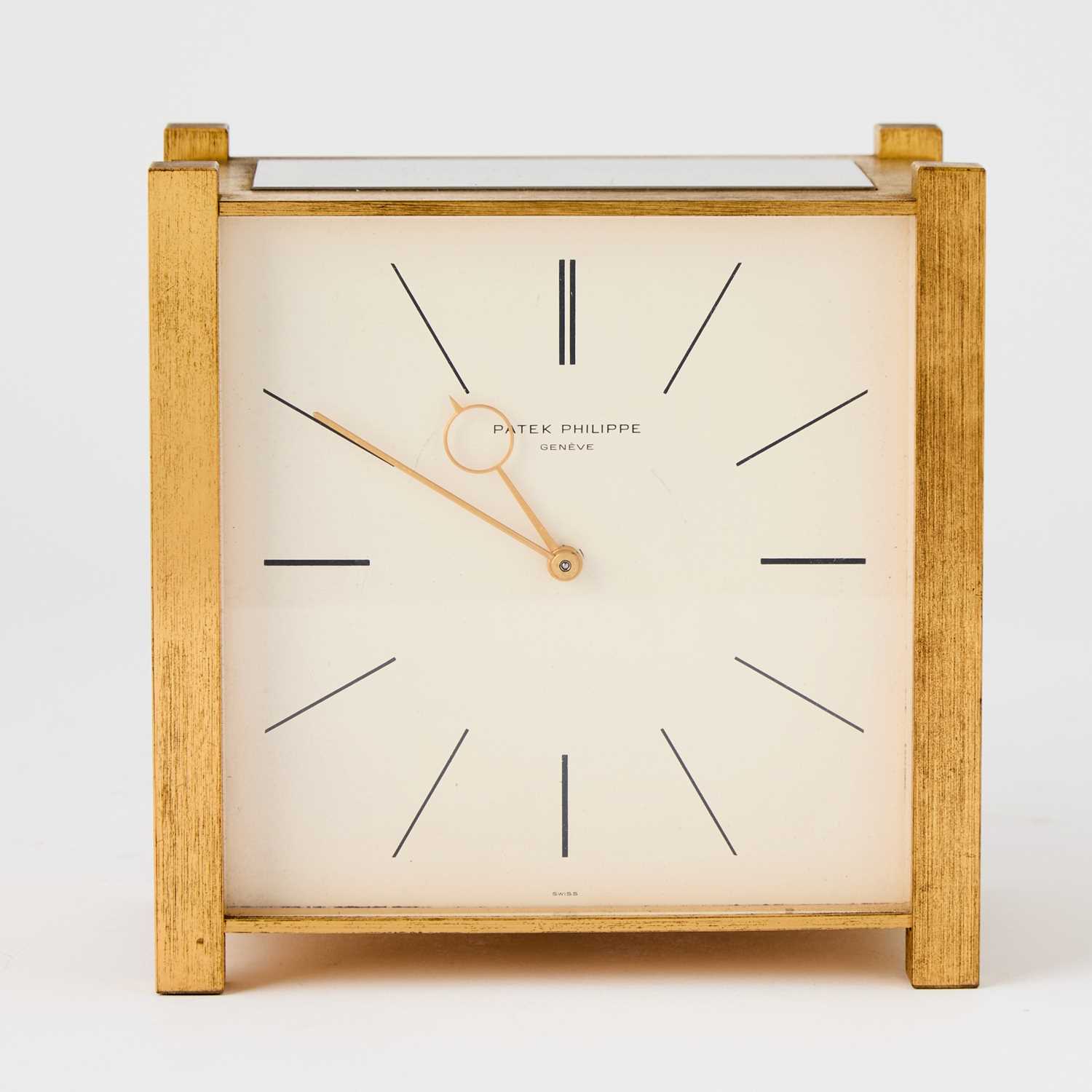 Lot 90 - Patek Philippe Brass Solar Desk Clock