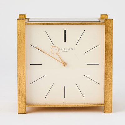 Lot 90 - Patek Philippe Brass Solar Desk Clock