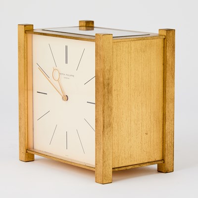 Lot 90 - Patek Philippe Brass Solar Desk Clock