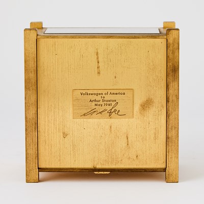 Lot 90 - Patek Philippe Brass Solar Desk Clock