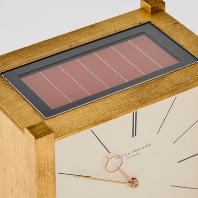 Lot 90 - Patek Philippe Brass Solar Desk Clock