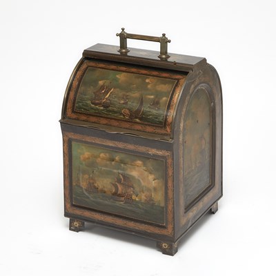 Lot 230 - Victorian Tôle Painted Coal Hod