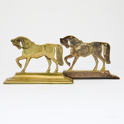 Lot 229 - Pair of Brass Equestrian Doorstops