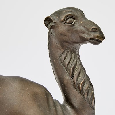 Lot 228 - Pair of Louis Phillipe Style Patinated and Gilt Bronze Camel Chenets