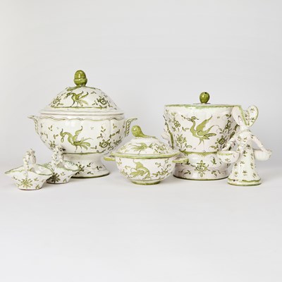 Lot 117 - Group of Moustiers Faience Table Articles