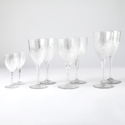 Lot 100 - Cut Glass Stemware Service