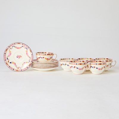 Lot 111 - Minton Porcelain "Rose" Pattern Partial Tea Service