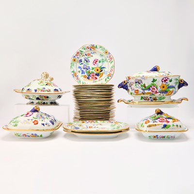 Lot 238 - Britannicus Dresden China Ironstone Dinner Service