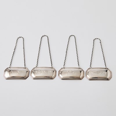Lot 96 - Set of Four Pressed Glass Decanters