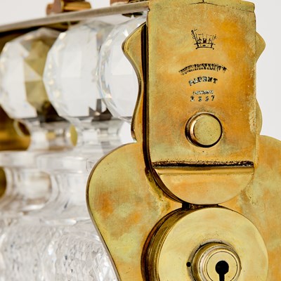 Lot 89 - Brass and Glass Tantalus