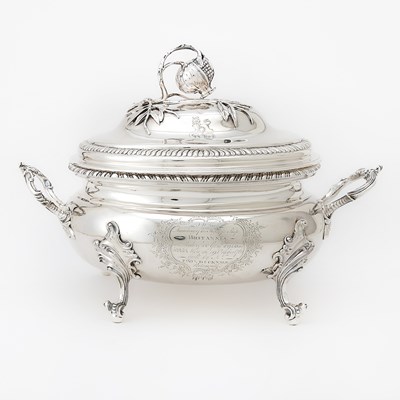 Lot George III Sterling Silver Covered Soup Tureen