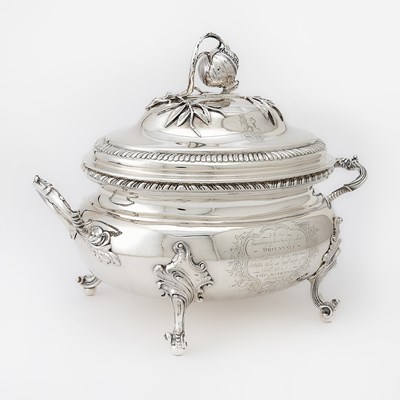 Lot 43 - George III Sterling Silver Covered Soup Tureen