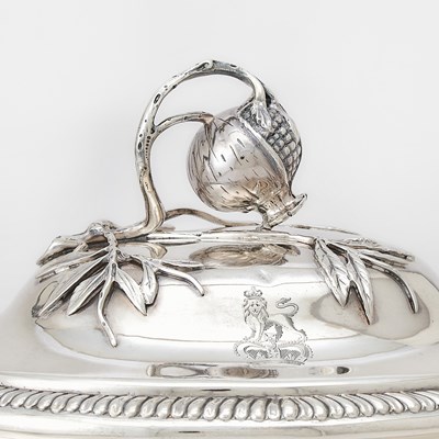 Lot 43 - George III Sterling Silver Covered Soup Tureen