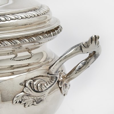 Lot 43 - George III Sterling Silver Covered Soup Tureen