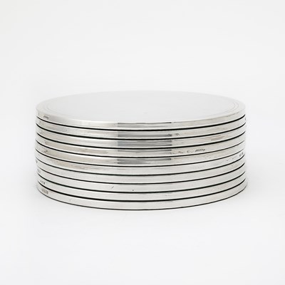 Lot 50 - Set of Ten English Sterling Silver Placemats