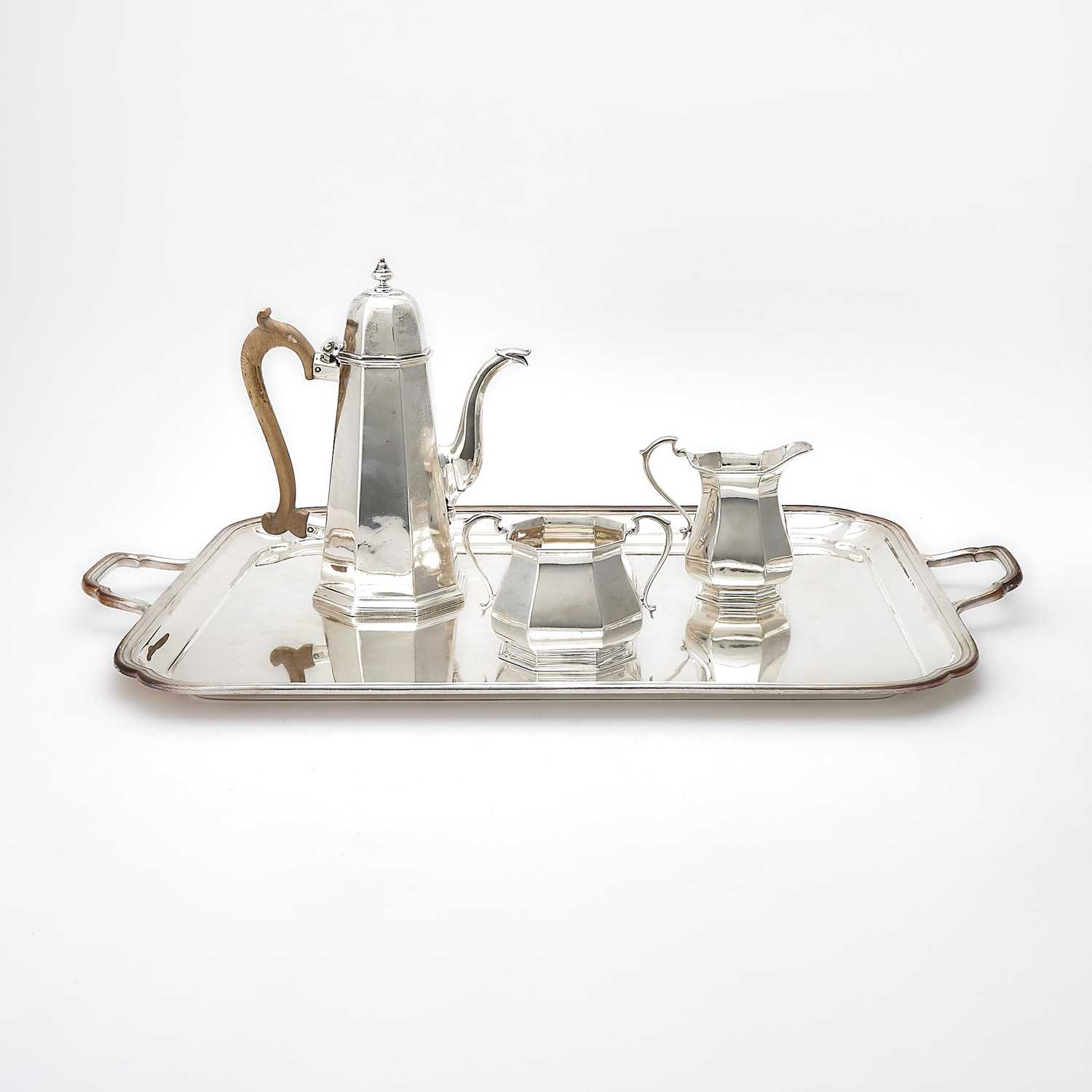 Lot 54 - Assembled English Sterling Silver Coffee Service