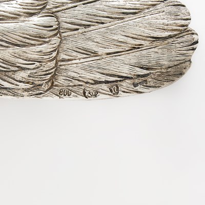 Lot 59 - Pair of Continental Silver Figures of Fighting Cocks
