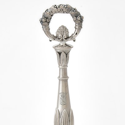 Lot 56 - Pair of French Empire Silver and Cut Glass Double Salt Cellars