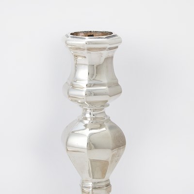 Lot 53 - Set of Four English Sterling Silver Candlesticks