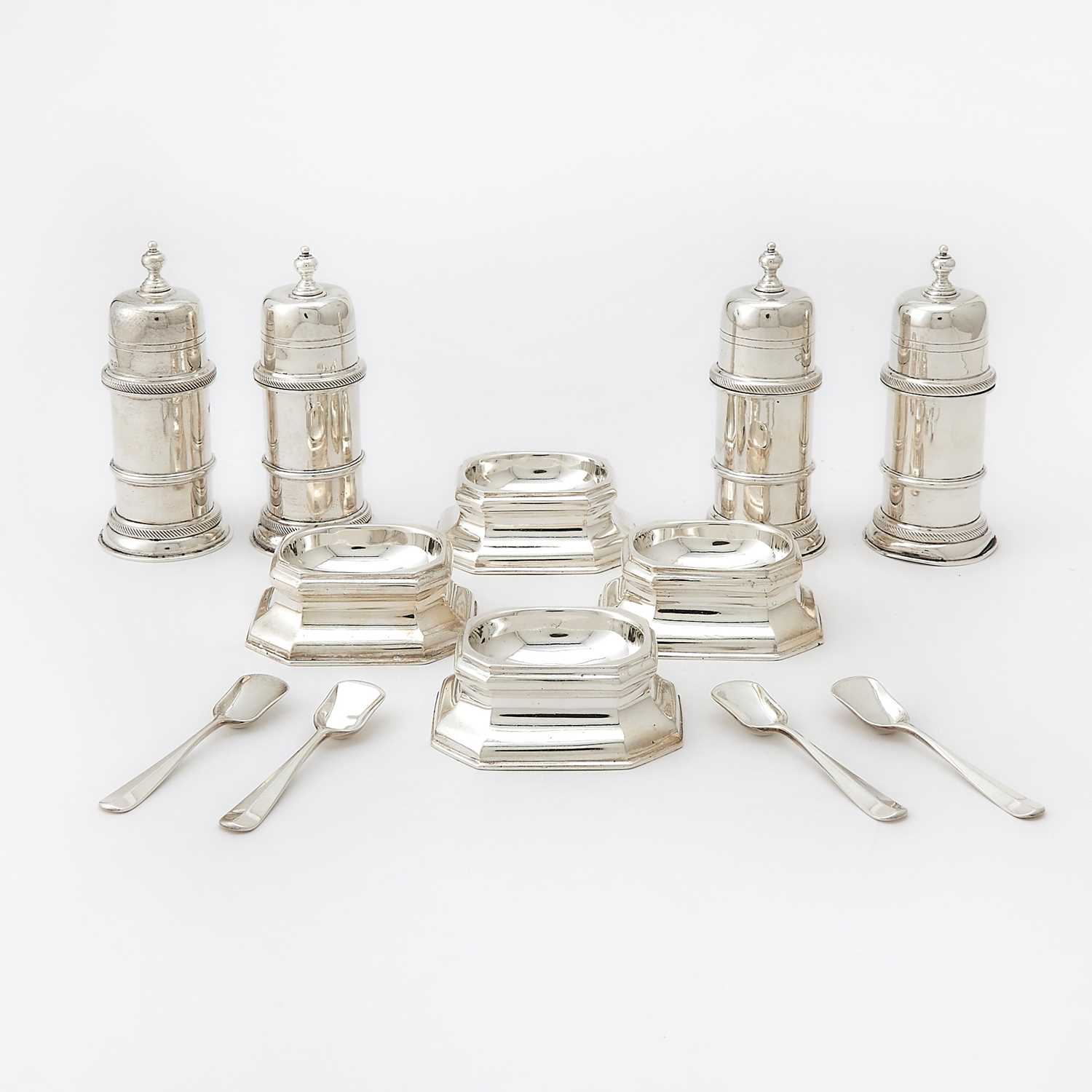 Lot 52 - English Sterling Silver Condiment Set
