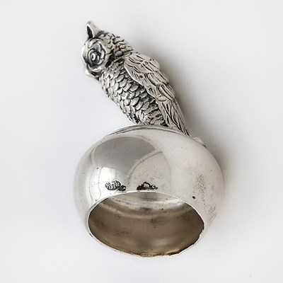 Lot 61 - Group of Sterling Silver and Silver Plated Novelty Table Articles