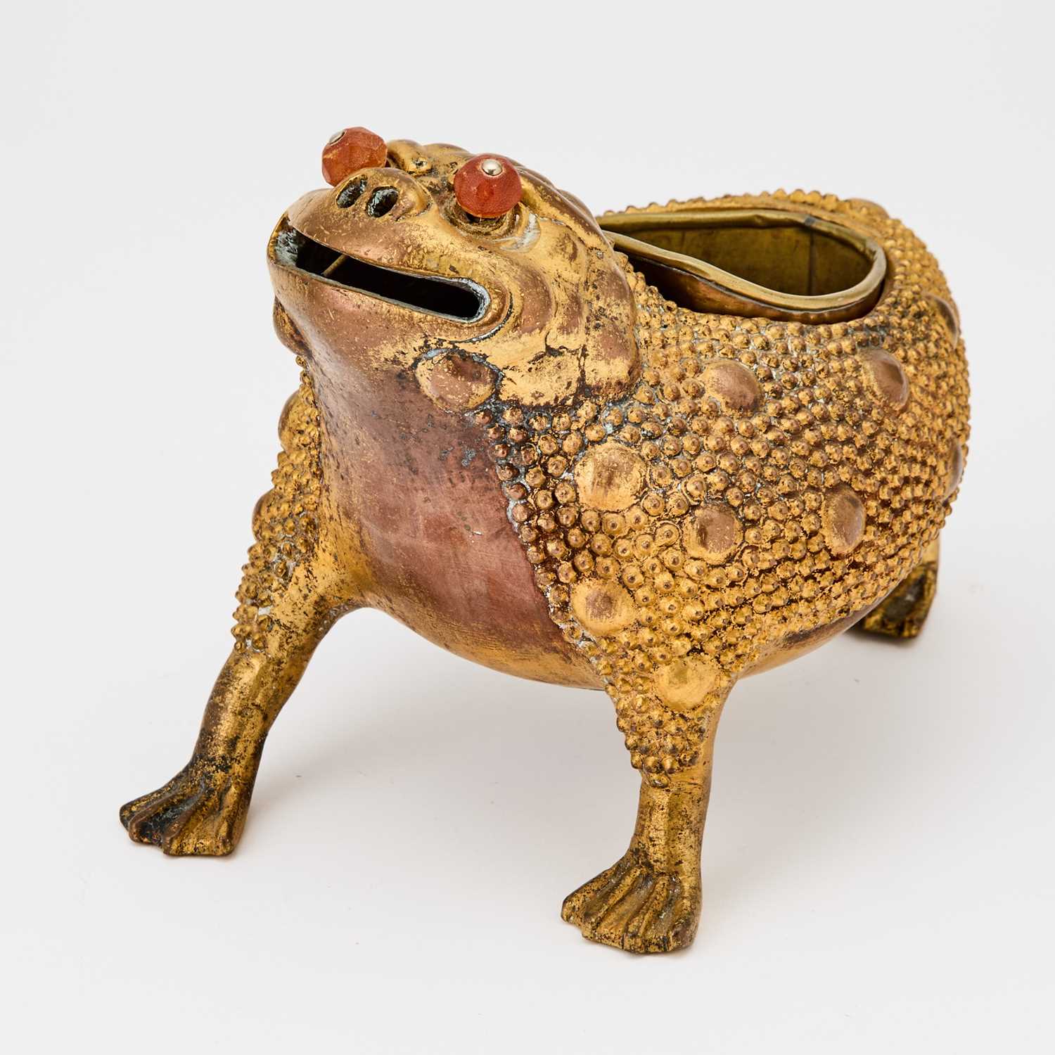 Lot 77 - Chinese Gilt Copper Alloy Figural Censer