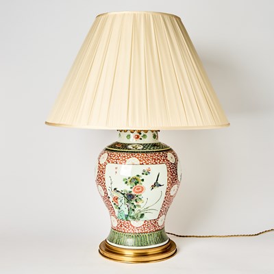 Lot 78 - Chinese Famille Verte Porcelain Baluster Jar