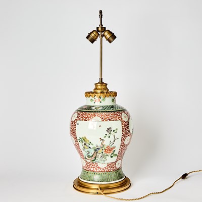 Lot 78 - Chinese Famille Verte Porcelain Baluster Jar