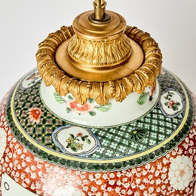 Lot 78 - Chinese Famille Verte Porcelain Baluster Jar