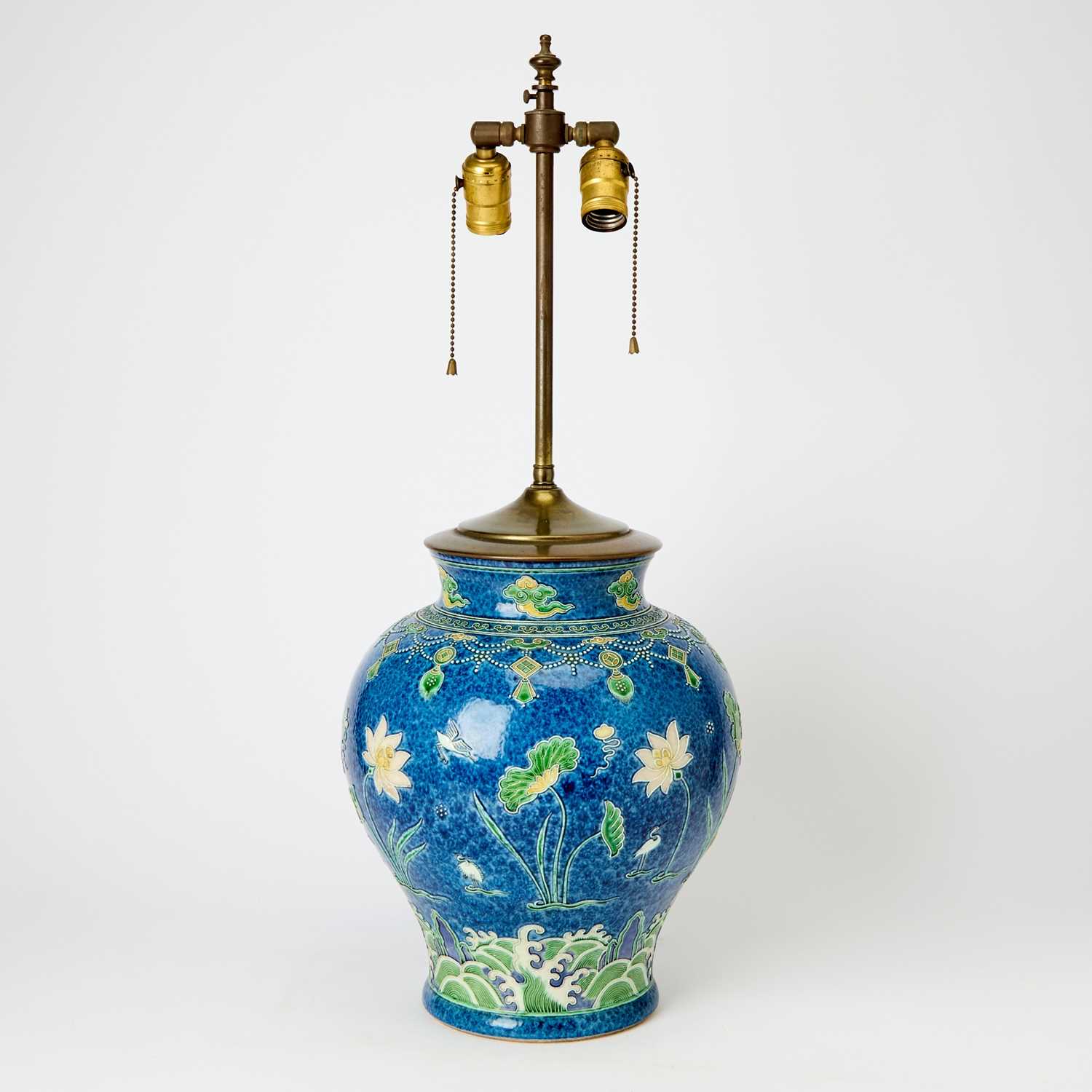 Lot 76 - Chinese Fahua Style Glazed Earthenware Vase