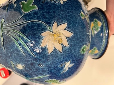 Lot 76 - Chinese Fahua Style Glazed Earthenware Vase