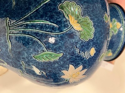 Lot 76 - Chinese Fahua Style Glazed Earthenware Vase