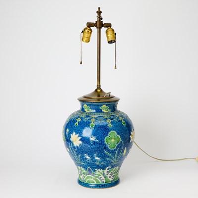 Lot 76 - Chinese Fahua Style Glazed Earthenware Vase
