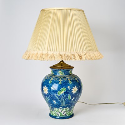 Lot 76 - Chinese Fahua Style Glazed Earthenware Vase